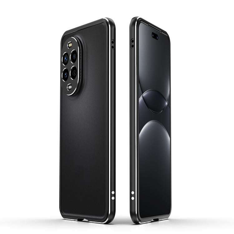 For Huawei nova 13 Pro Aurora Series Lens Protector + Metal Frame Phone Case(Black Silver)