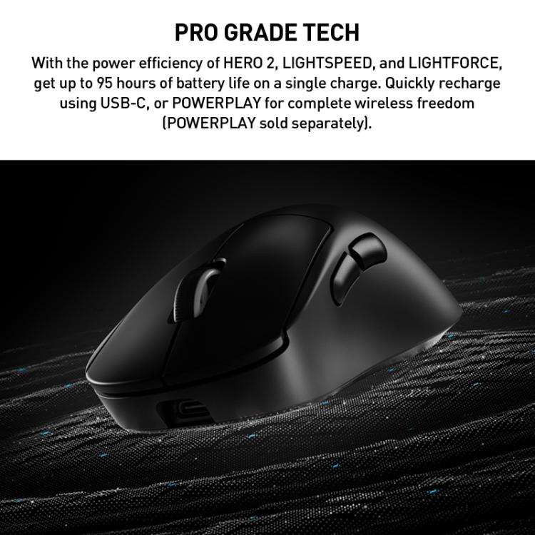 Logitech G Pro X SUPERLIGHT 2 DEX Wireless Gaming Mouse(Black)