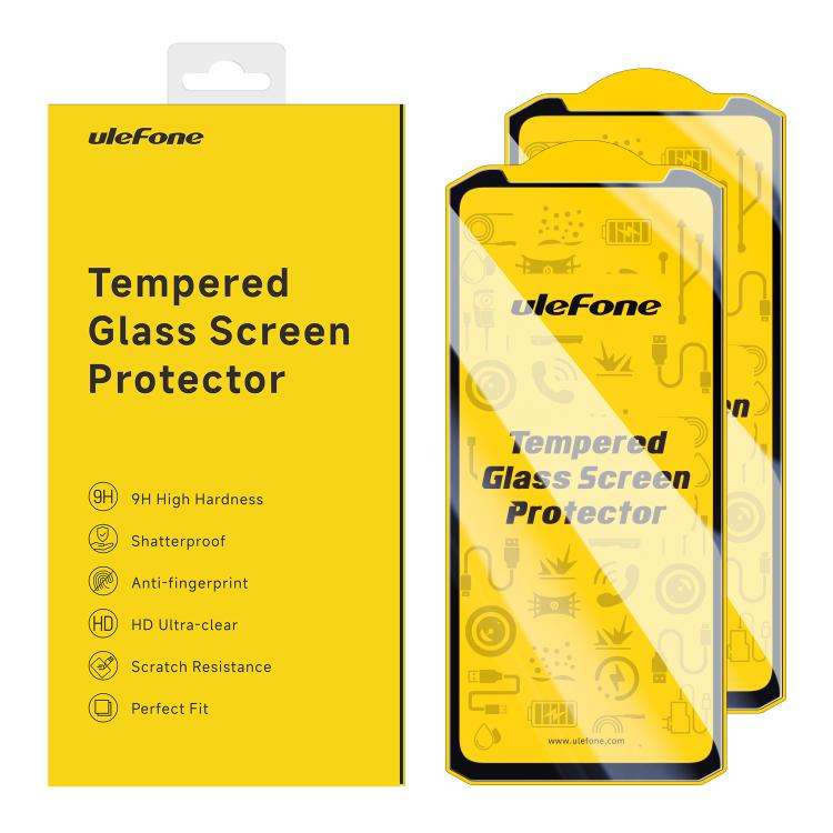 For Ulefone Armor 27 Pro 2pcs / Pack Ulefone 9H HD Anti Fingerprint Tempered Glass Screen Protector