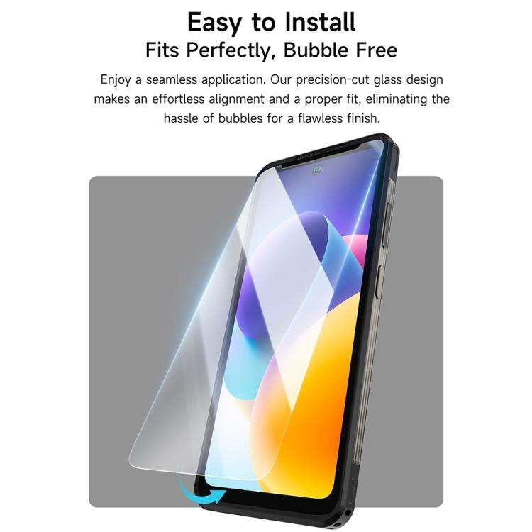 For Ulefone Armor 27 Pro 2pcs / Pack Ulefone 9H HD Anti Fingerprint Tempered Glass Screen Protector