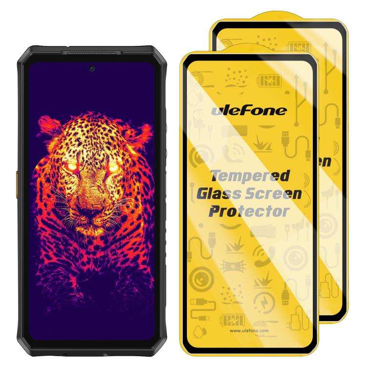 For Ulefone Armor 28 Ultra Thermal / 28 Pro 2pcs / Pack Ulefone 9H HD Anti Fingerprint Tempered G...