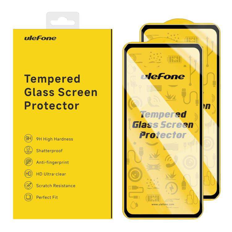 For Ulefone Armor 28 Ultra Thermal / 28 Pro 2pcs / Pack Ulefone 9H HD Anti Fingerprint Tempered G...