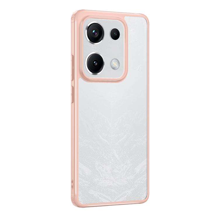 For Redmi Note 14S 4G Armor Clear TPU Hybrid PC Phone Case(Pink)