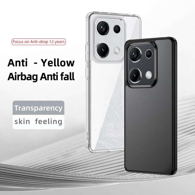 For Redmi Note 14S 4G Armor Clear TPU Hybrid PC Phone Case(Pink)