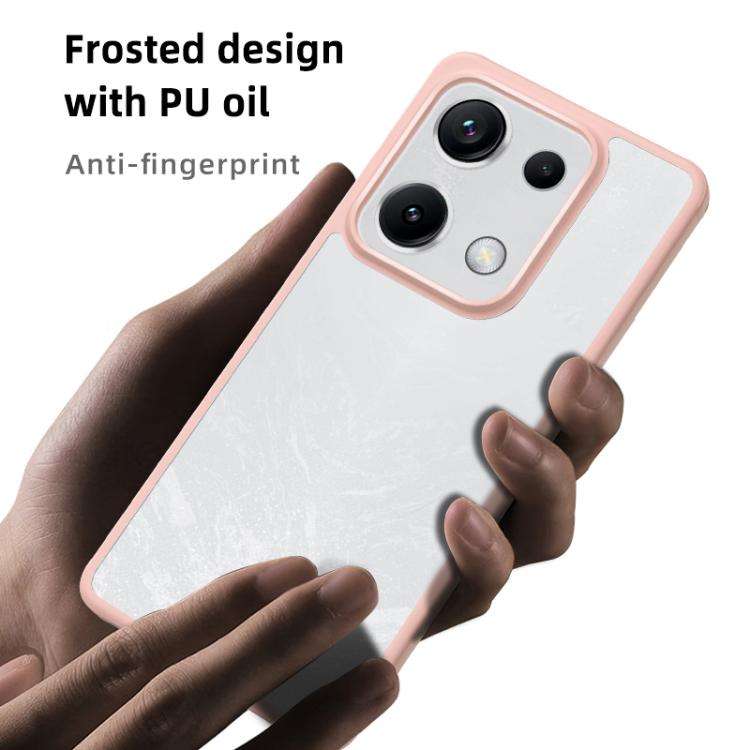 For Redmi Note 14S 4G Armor Clear TPU Hybrid PC Phone Case(Pink)