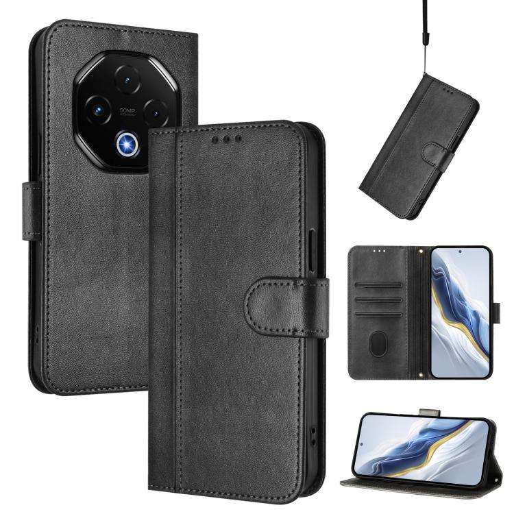 For UMIDIGI G100 Pro Line Splicing Buckle Retro Leather Phone Case(Black)