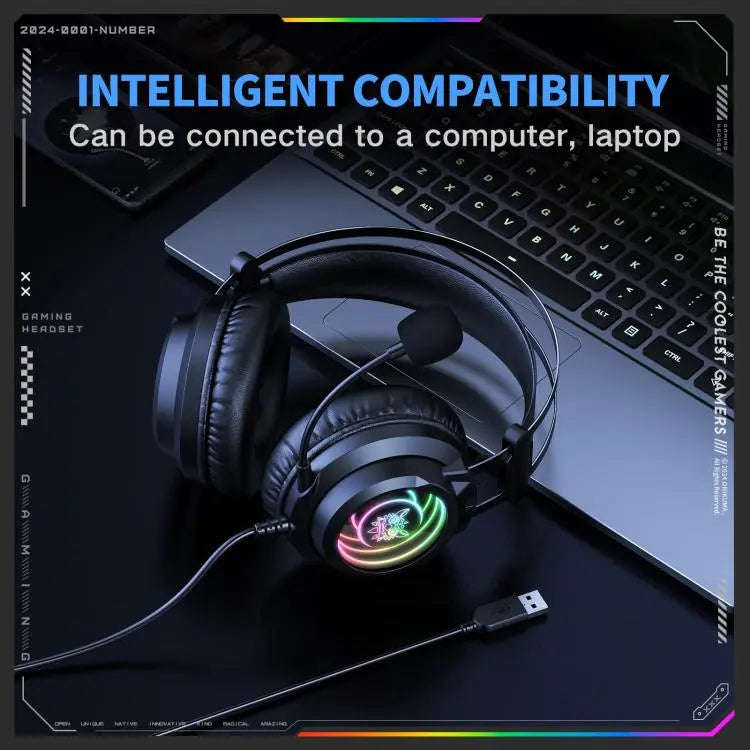 ONIKUMA X80 Abyssal Mirror Effect Game Headphones(Black)