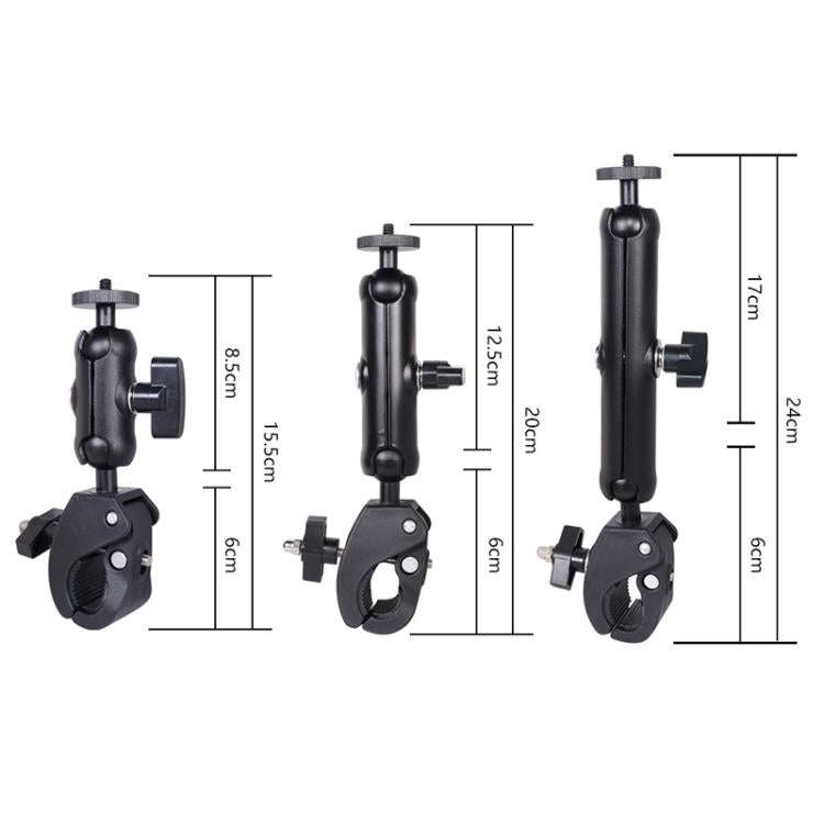 Universal Action Camera Bicycle Handlebar Clamp, Size:S 15.5cm(Black)