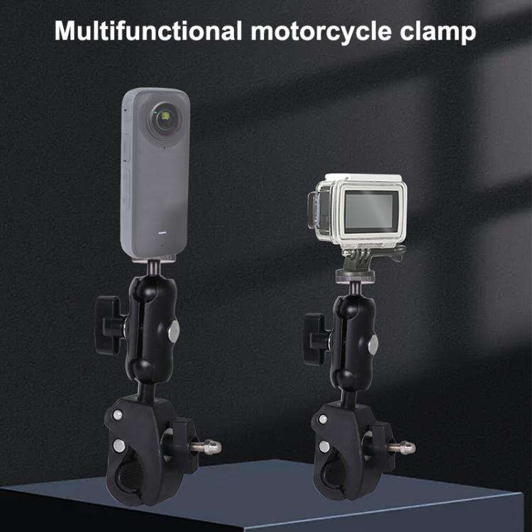 Universal Action Camera Bicycle Handlebar Clamp, Size:S 15.5cm(Black)