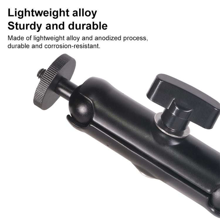 Universal Action Camera Bicycle Handlebar Clamp, Size:S 15.5cm(Black)