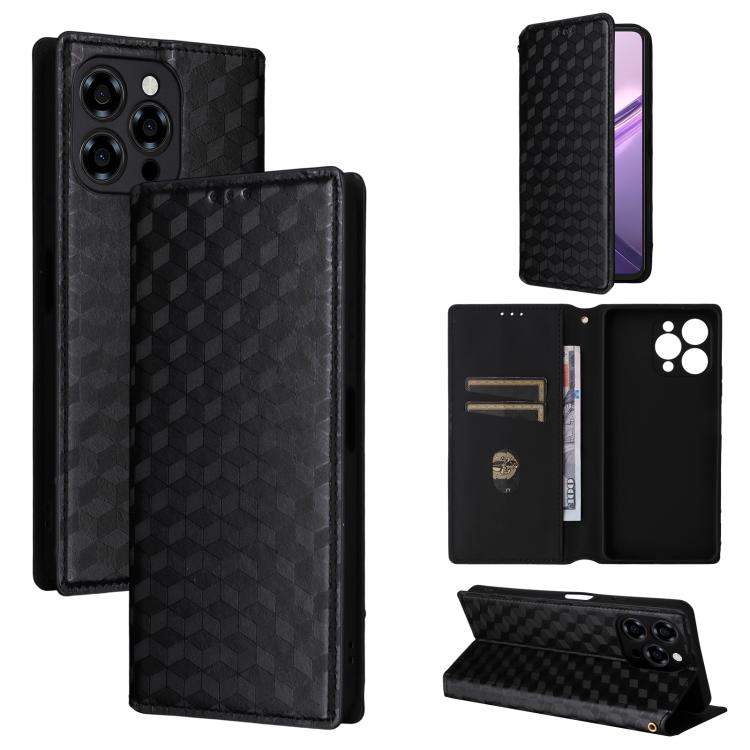 For Doogee Note 58 / Note 58 Pro Cubic Grid Texture Flip Leather Phone Case(Black)