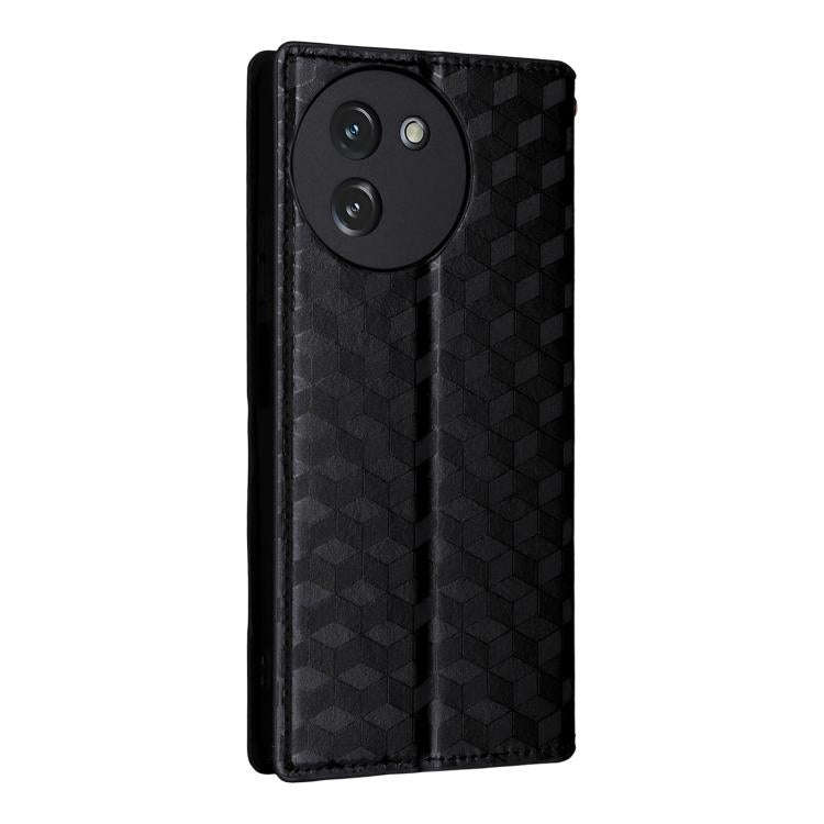 For Doogee Note 59 / Note 59 Pro Cubic Grid Texture Flip Leather Phone Case(Black)