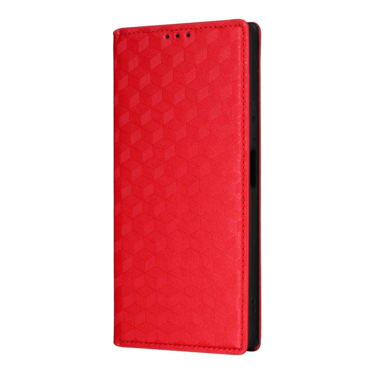 For Doogee Note 59 / Note 59 Pro Cubic Grid Texture Flip Leather Phone Case(Red)