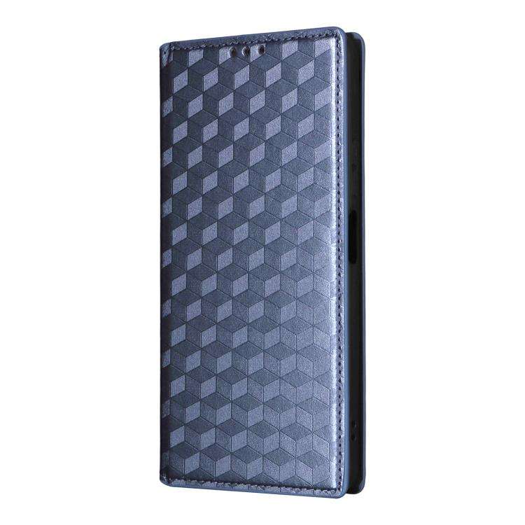 For Doogee Note 59 / Note 59 Pro Cubic Grid Texture Flip Leather Phone Case(Blue)
