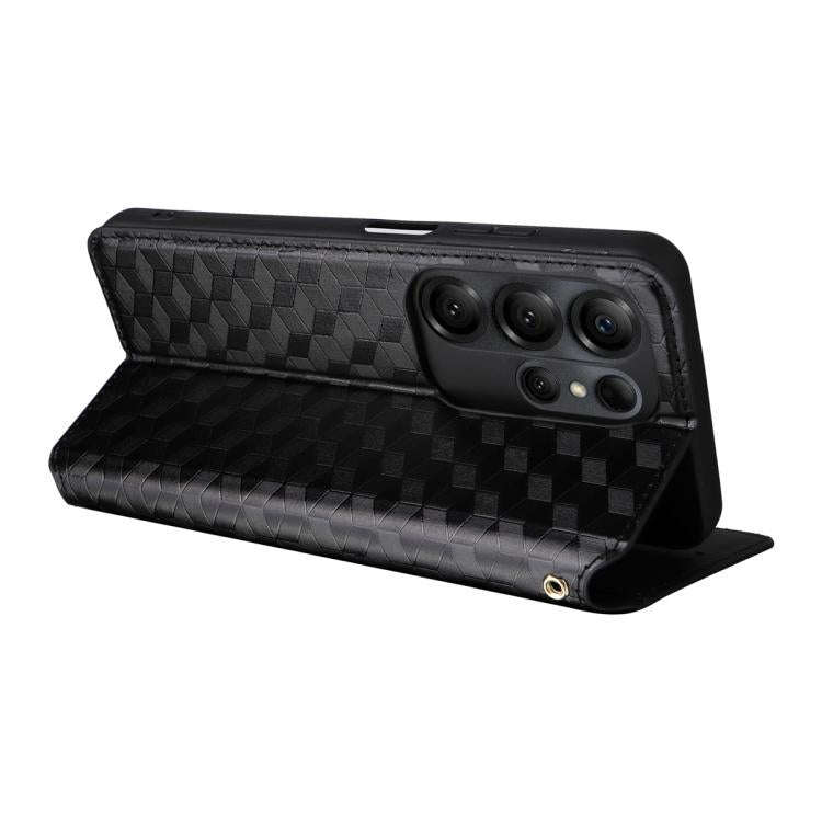 For Doogee Note 56X / Note 56X Pro Cubic Grid Texture Flip Leather Phone Case(Black)