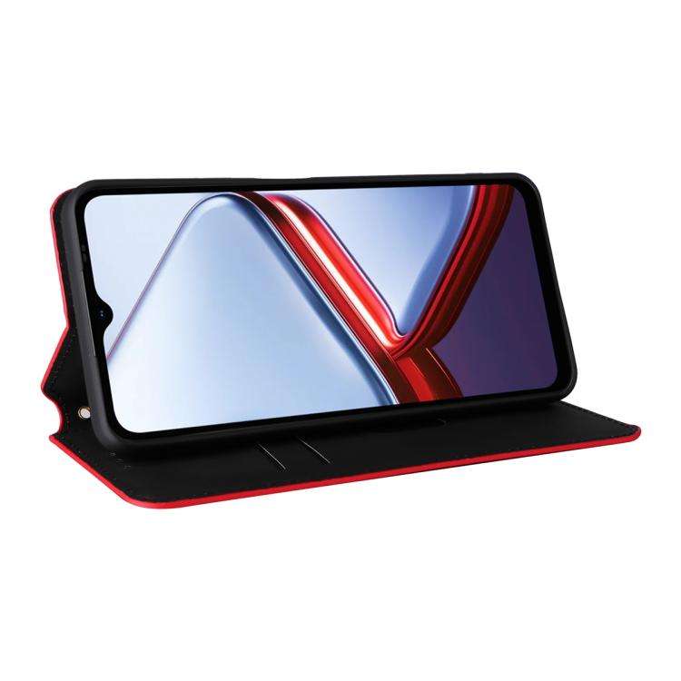For Doogee Note 56X / Note 56X Pro Cubic Grid Texture Flip Leather Phone Case(Red)