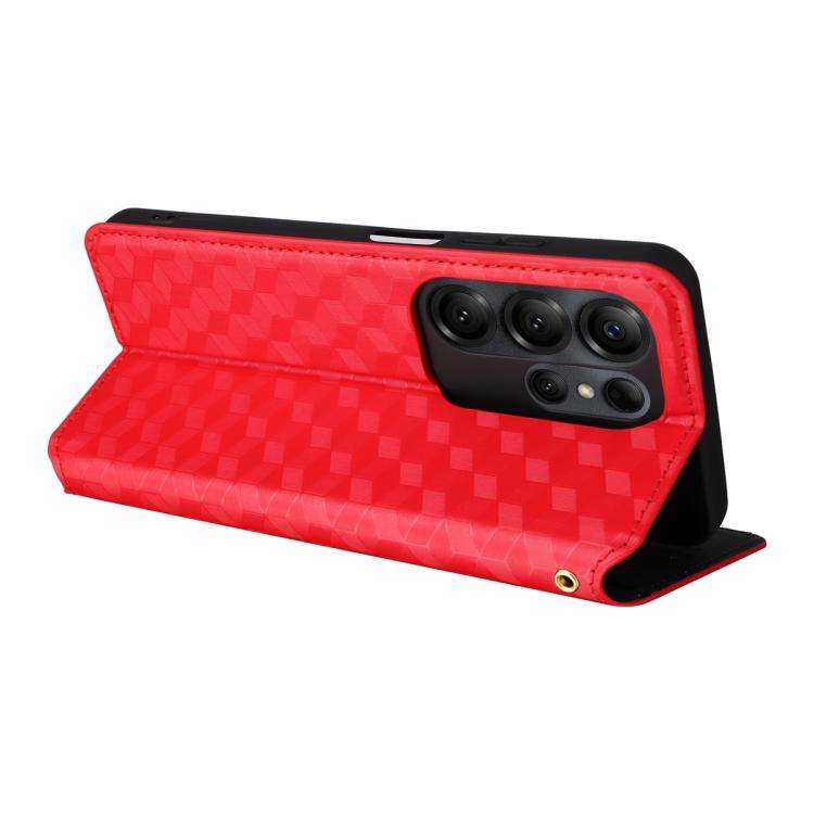 For Doogee Note 56X / Note 56X Pro Cubic Grid Texture Flip Leather Phone Case(Red)