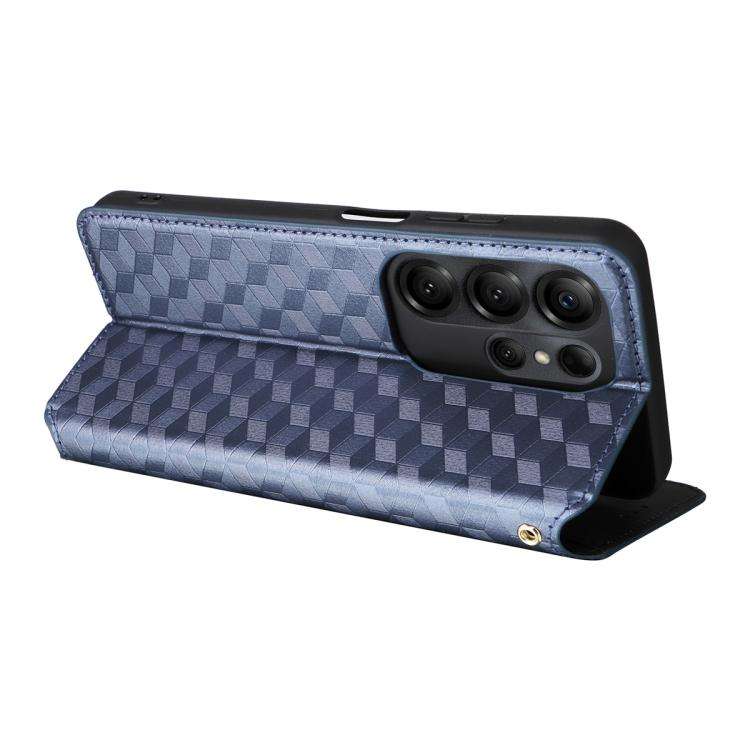 For Doogee Note 56X / Note 56X Pro Cubic Grid Texture Flip Leather Phone Case(Blue)