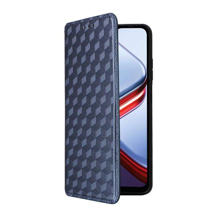For Doogee Note 56X / Note 56X Pro Cubic Grid Texture Flip Leather Phone Case(Blue)