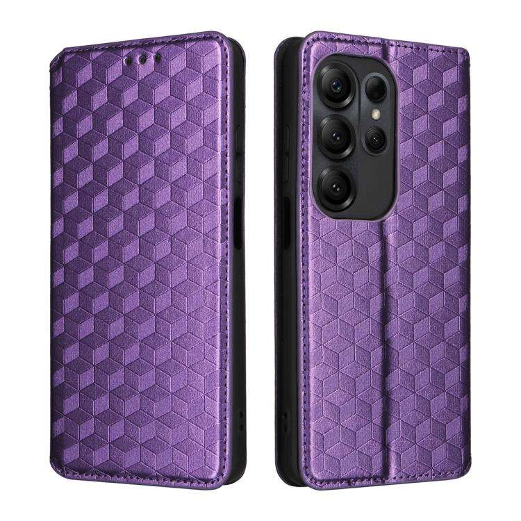 For Doogee Note 56X / Note 56X Pro Cubic Grid Texture Flip Leather Phone Case(Purple)