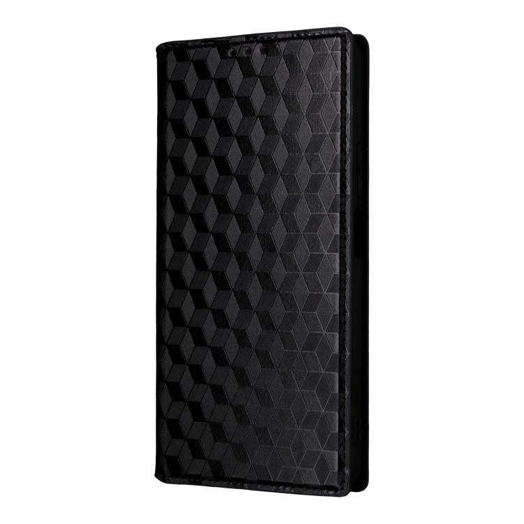 For Doogee B10 Pro 4G Cubic Grid Texture Flip Leather Phone Case(Silver)