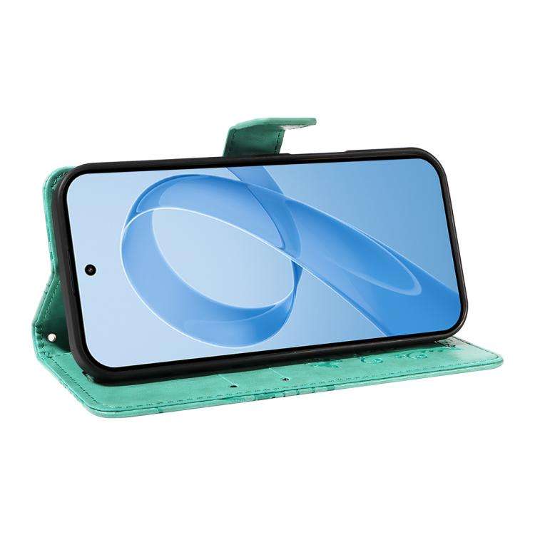 For Redmi K90/Poco F8 Pro 3D Butterfly Embossed Pattern Flip Leather Phone Case(Green)