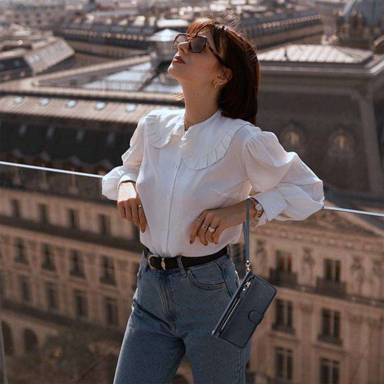 For Coolpad Cool 40i Multi-Card Slots Zipper Wallet Leather Phone Case(Black)