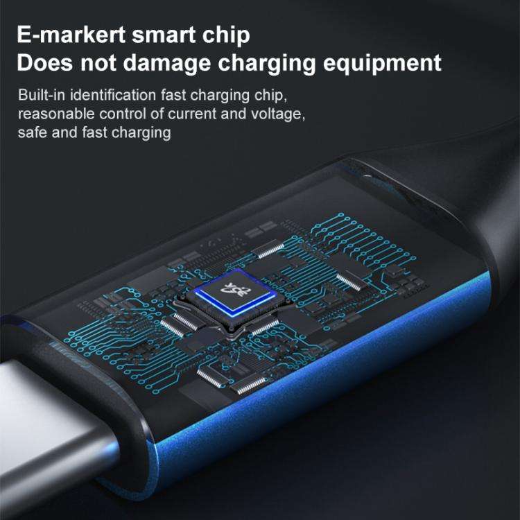 YCE-V292B 100W Type-C to Type-C with E-marker Full Function Data Cable, Length: 1.8m(Blue)
