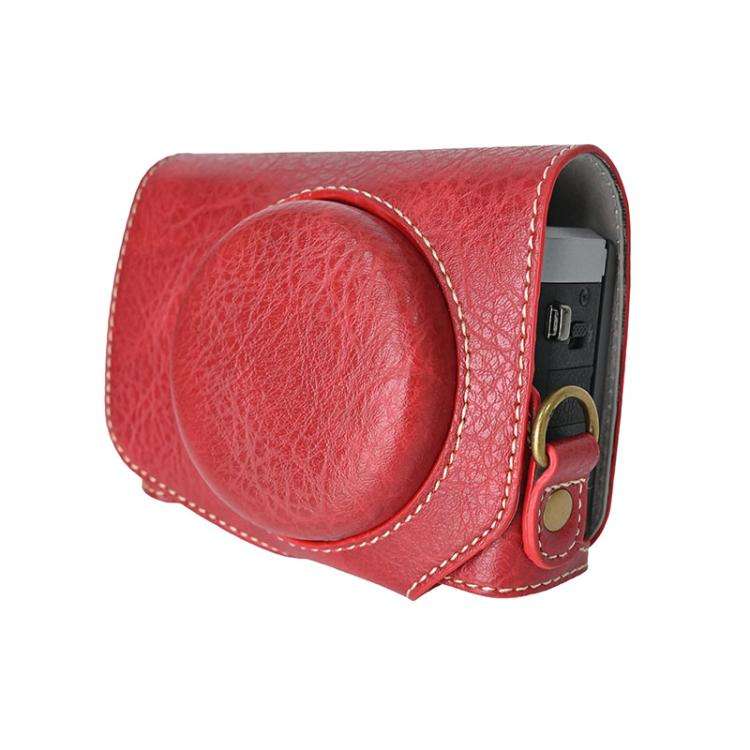 For Canon G7 X Mark III / G7X3 Retro Litchi Texture Leather Full Body Camera Case Bag with Strap(...