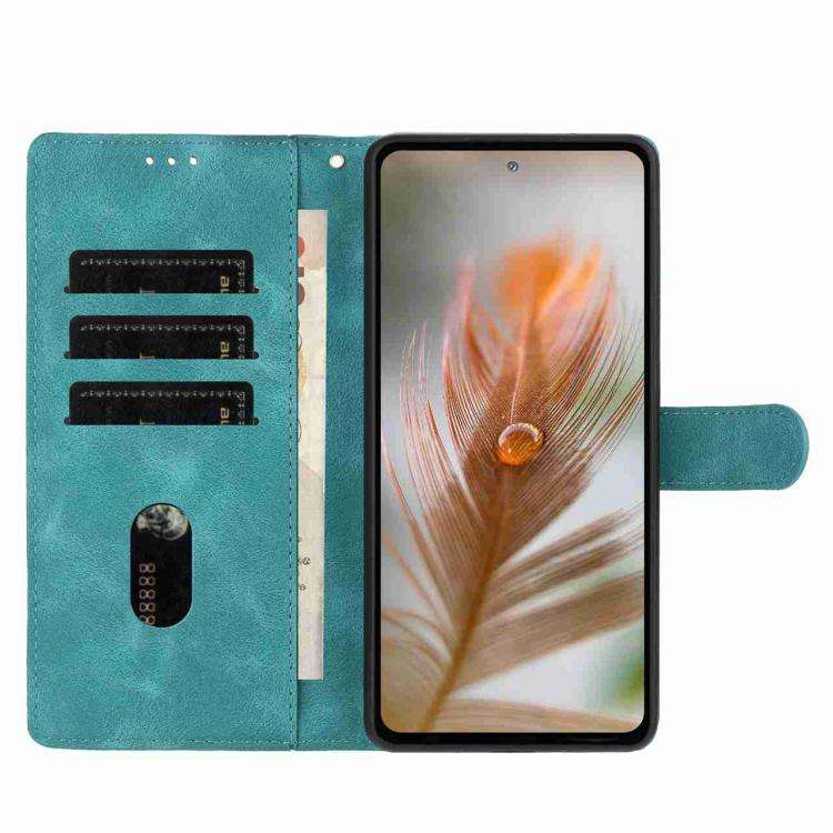 For Redmi K90 Skin Feel Embossed Feather Leather Phone Case(Green)