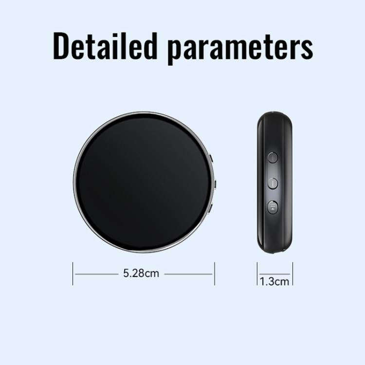 JNN M29A Portable Smart AI Magnetic Recorder Support APP Control, Memory:128GB(Black)
