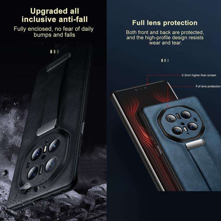 For Huawei Mate 60 RS Ultimate SULADA PC Hybrid Leather Texture Skin Feel Precise Hole Phone Case...