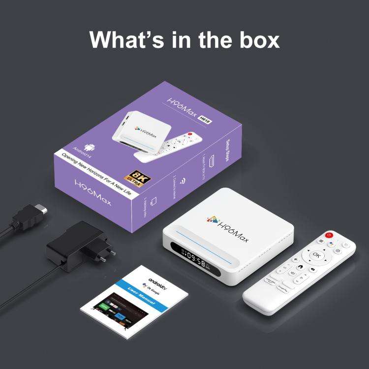 H96 Max H618 Plus Android 14.0 Smart TV Box, 4GB+128GB, Allwinner H618 Quad-core ARM Cortex-A53(U...