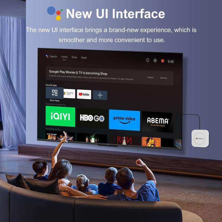 H96 Max M1 Plus Android 14.0 Smart TV Box, 4GB+128GB, RK3528 Quad-core ARM Cortex-A53(UK Plug)