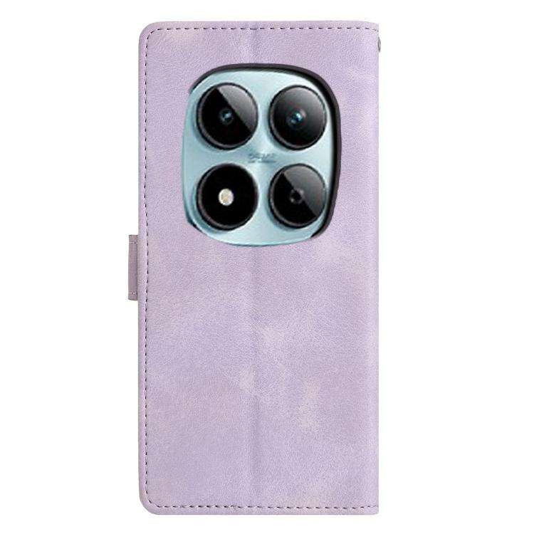 For Redmi Note 15 Pro+ 5G Global 163.3mm Triangles Embossed Leather Phone Case(Purple)