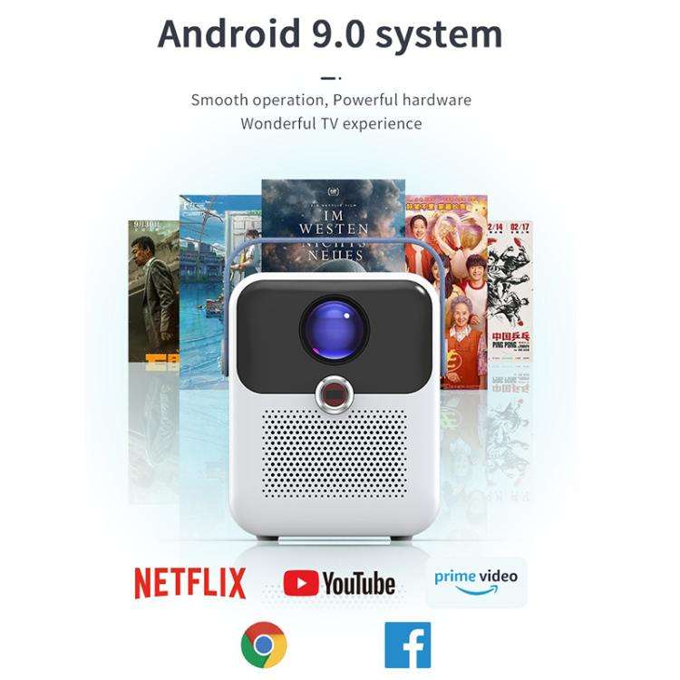 CYS2 Portable HD Android Projector Smart Home Theater, 1GB+8GB, Amlogic T950s, Specification:US P...