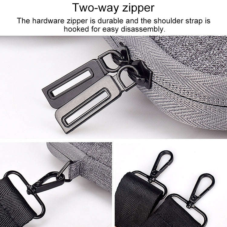 ST08 Handheld Briefcase Carrying Storage Bag with Shoulder Strap for 15.4 inch Laptop(Grey)