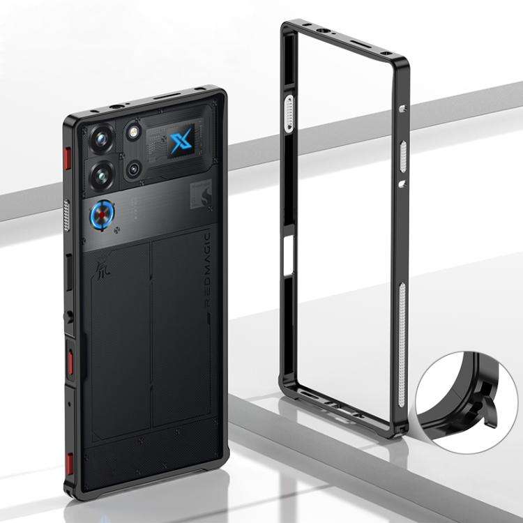 For ZTE nubia RedMagic 10 Pro Metal Frame Heat Dissipation Phone Case(Black)