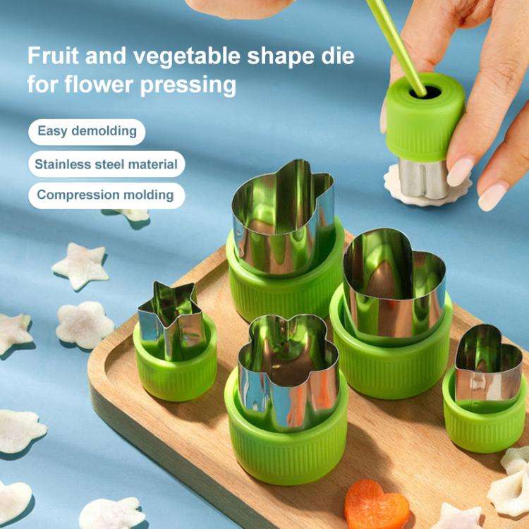 Stainless Steel Irregular Biscuit Mold Fruit Begetable Cutting Mold, Style:12pcs / Set Blue