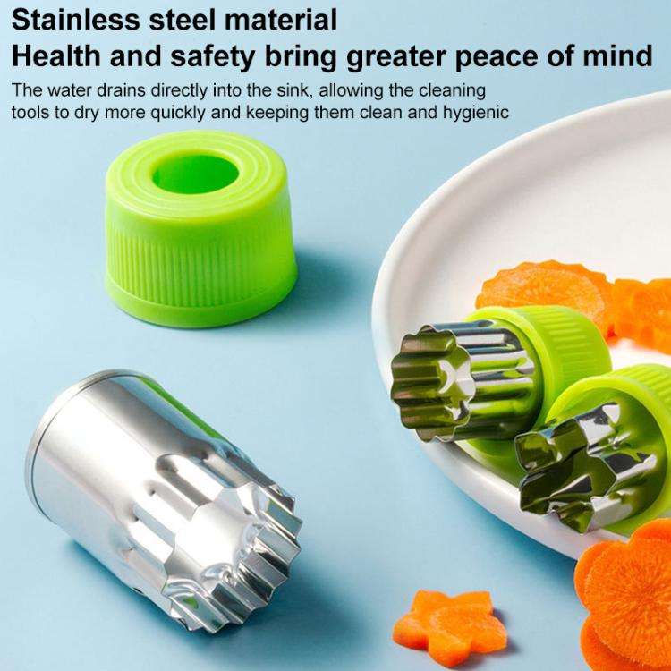 Stainless Steel Irregular Biscuit Mold Fruit Begetable Cutting Mold, Style:11pcs / Set Random Color