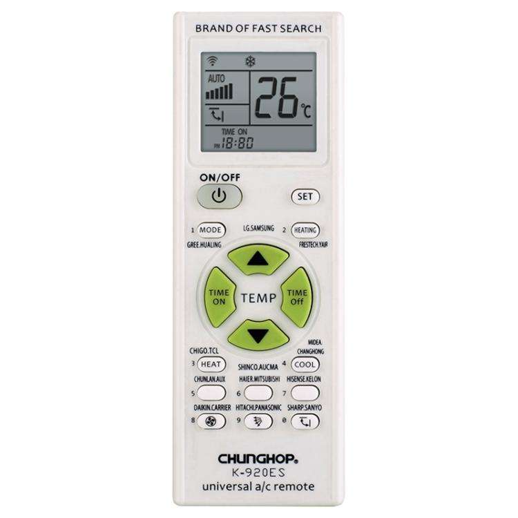 CHUNGHOP K-920ES Universal Air Conditioner Remote Control with Brand Button Pairing Function(White)
