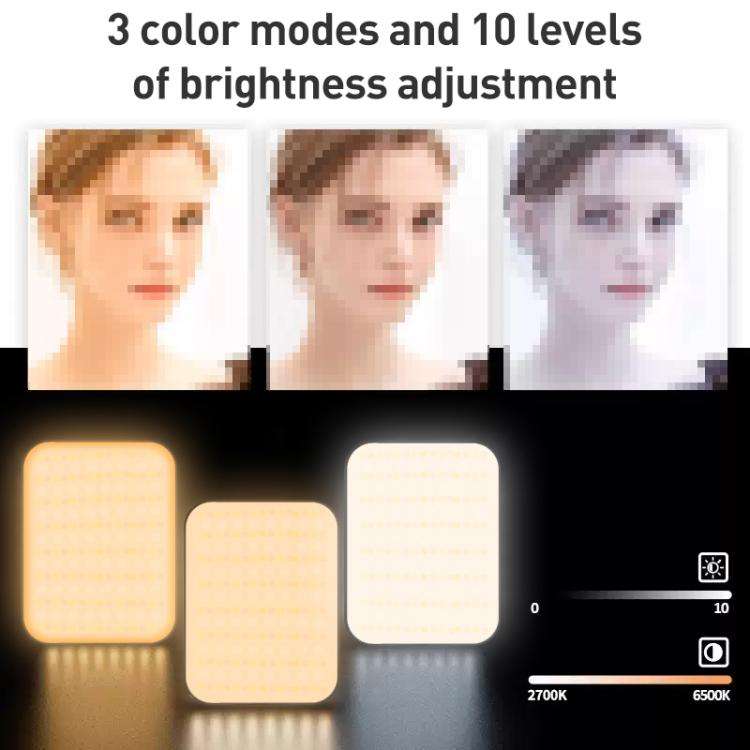 W80 Multifunctional Portable Magnetic Fill Light, Style:Three-Colors Light