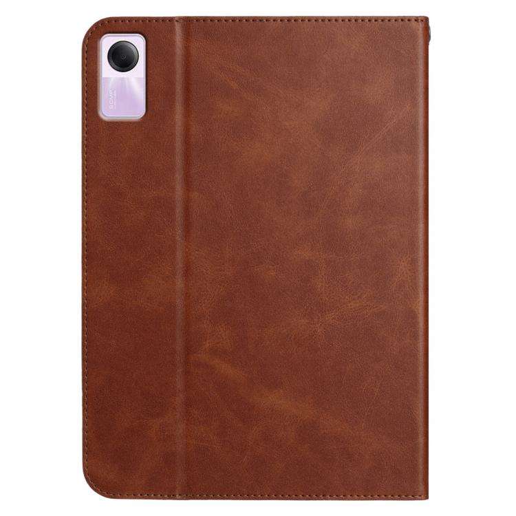 For Xiaomi Redmi Pad SE 11 Multifunctional Wristband Leather Tablet Case(Brown)
