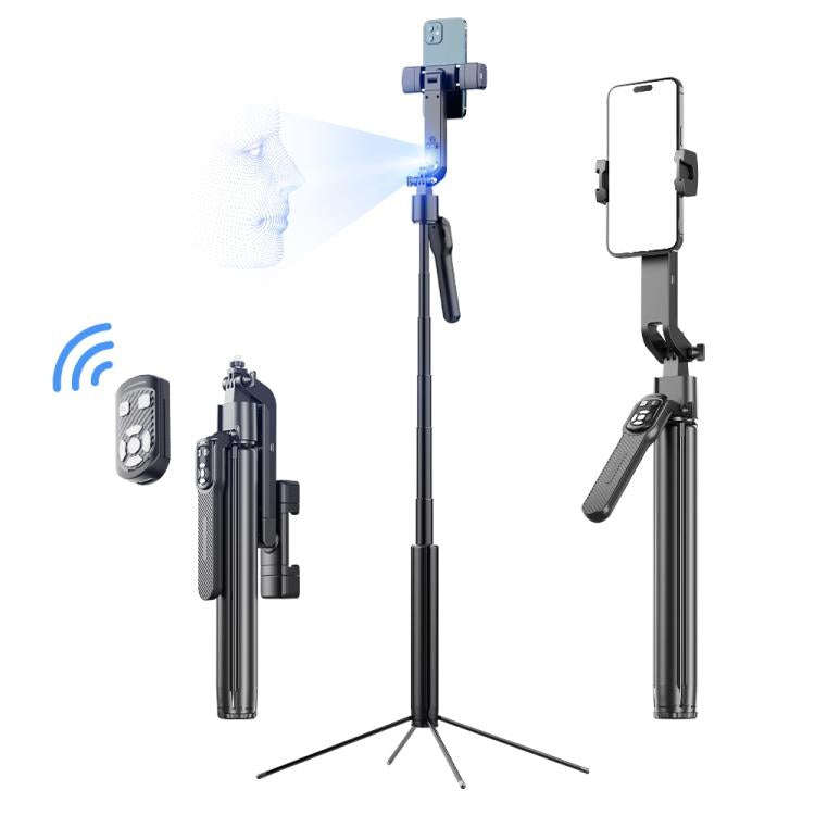 FUNSNAP A8 AI Smart Face Tracking Selfie Stick 5-axis Anti-shake Stand(Black)