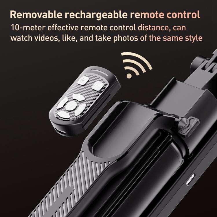 FUNSNAP A8 AI Smart Face Tracking Selfie Stick 5-axis Anti-shake Stand(Black)
