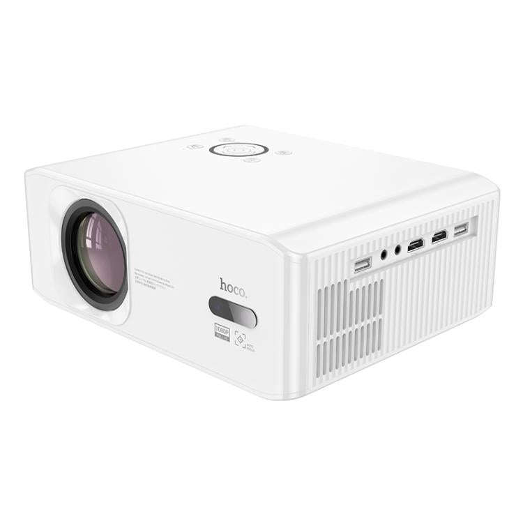 hoco DT3 1920x1080P 370ANSI Smart Electric Focus Projector Android Version, US Plug(White)