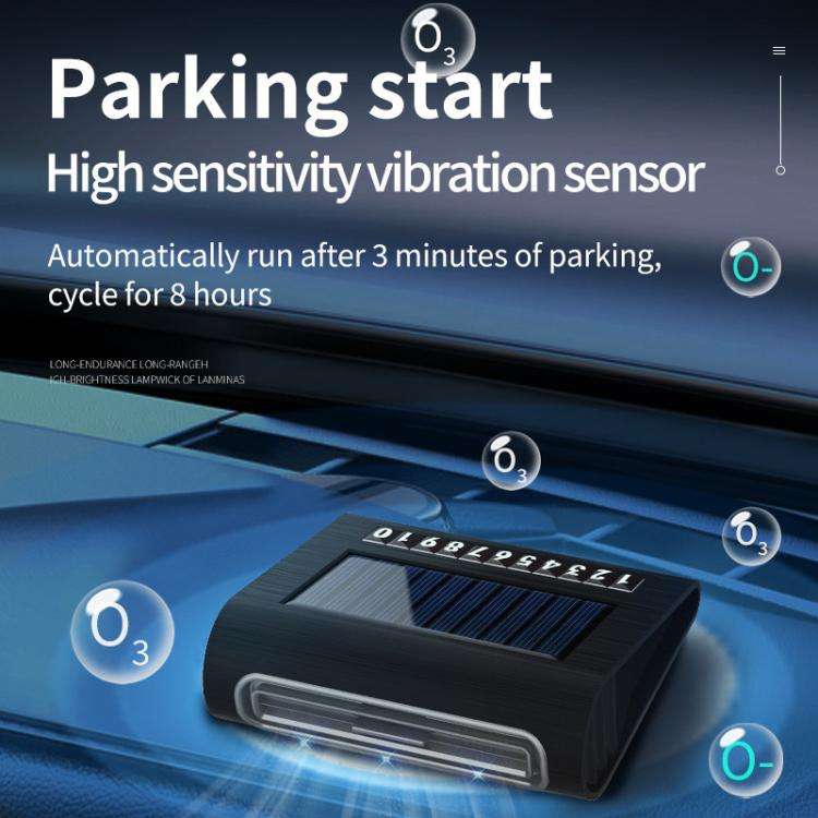 Solar Energy Car Air Purifier with Number Plate(Black)