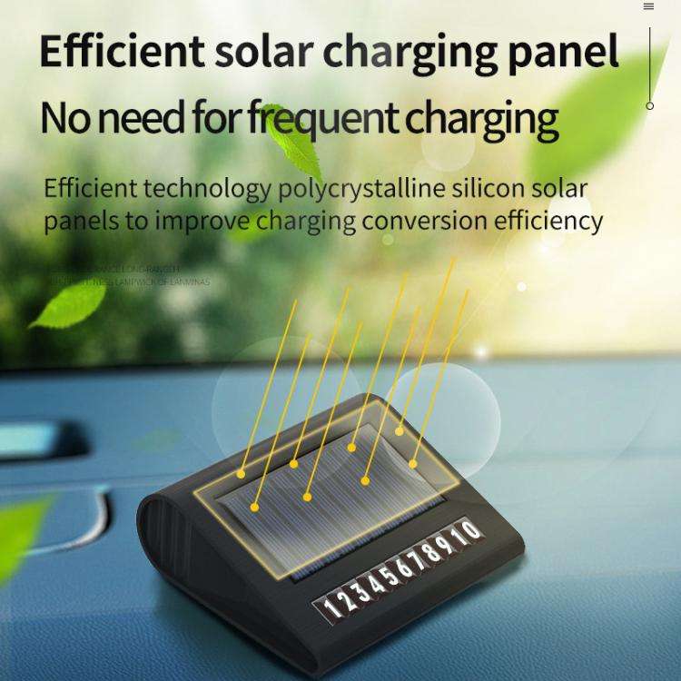 Solar Energy Car Air Purifier with Number Plate(Black)