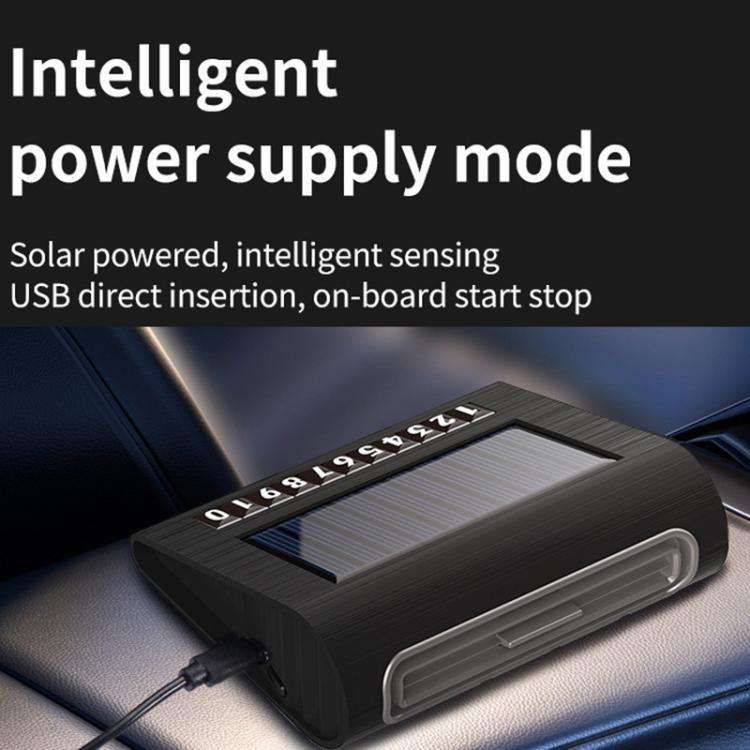 Solar Energy Car Air Purifier with Number Plate(Black)