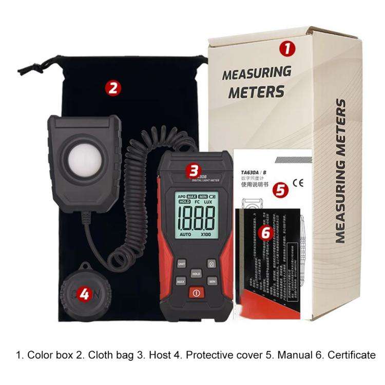 TRSI TA630B Separable Digital Lux Meter Light Brightness Measuring